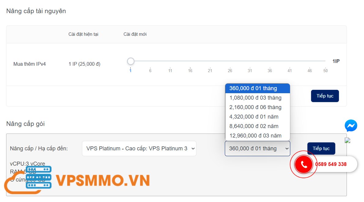 5 tuy chon thoi gian thue VPS