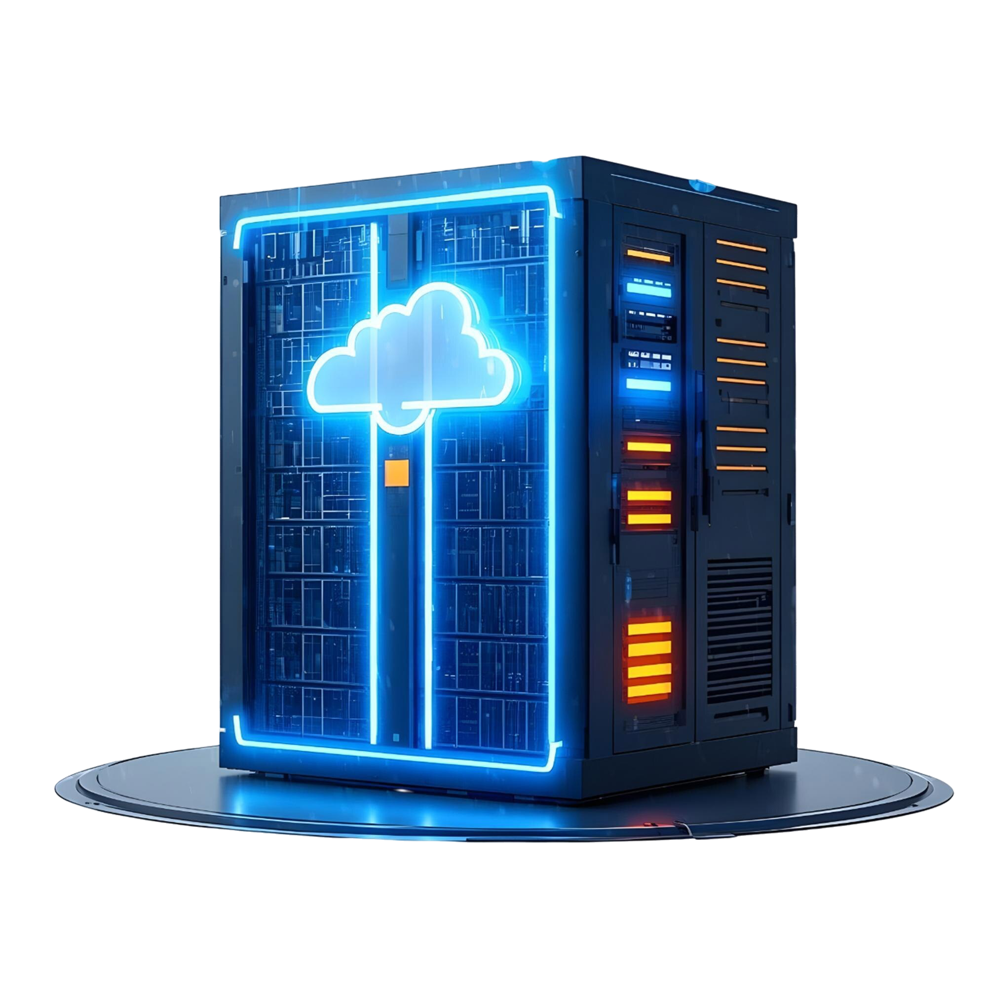 computer server rack isolated transparent background