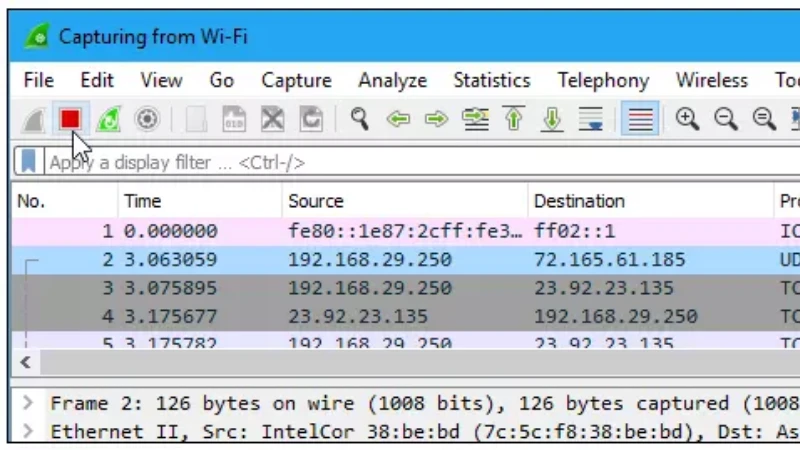 Ấn stop để dừng