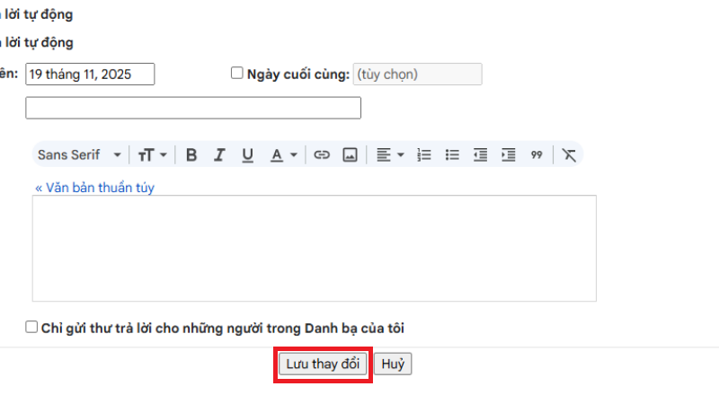 Lưu lại cấu hình mới