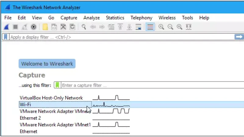 Nhấp vào mạng muốn giám sát