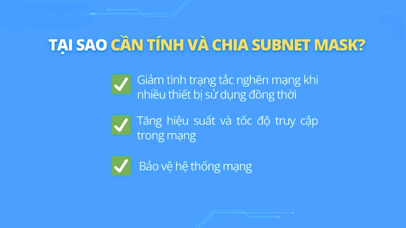 Tại sao cần tính toán và chia Subnet Mask (Subnetting)?