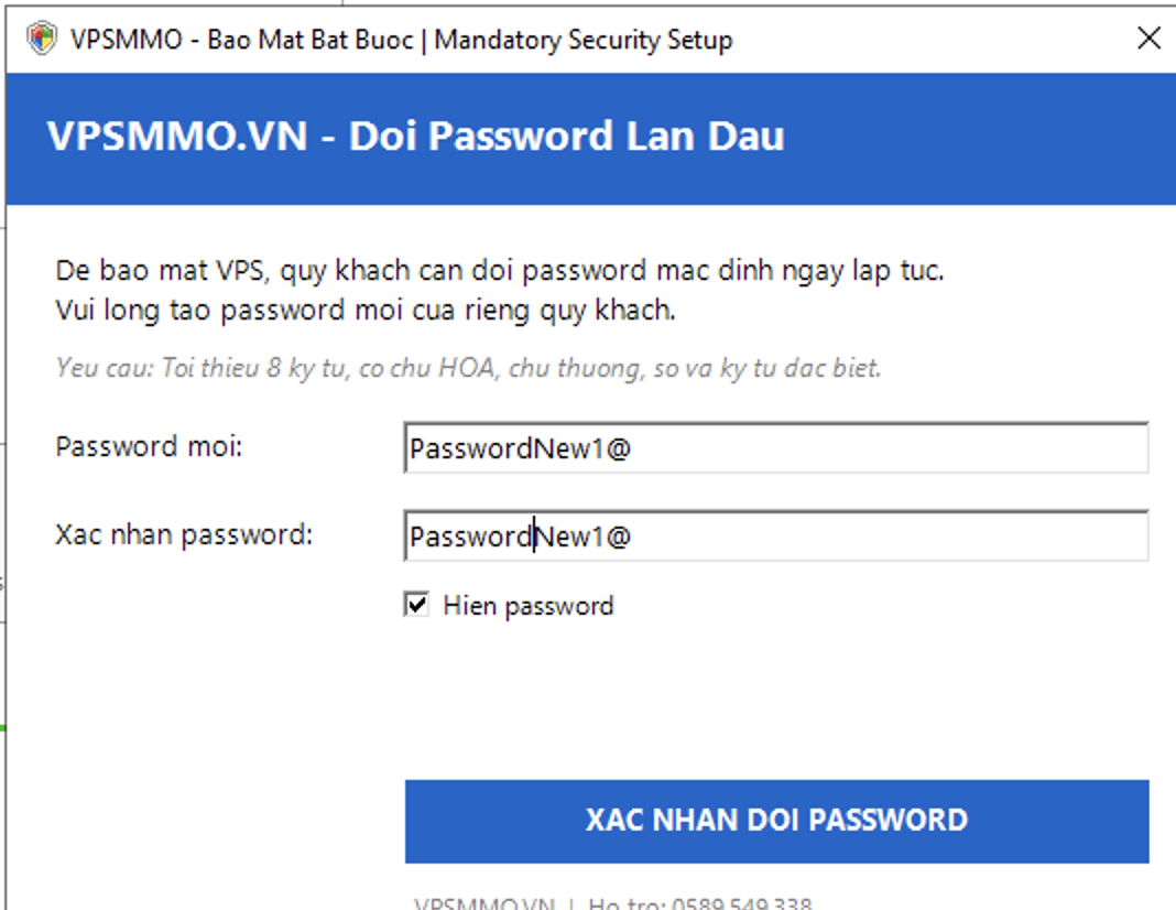 Nhấn Yes để xác nhận chứng chỉ và kết nối Remote Desktop vào VPS