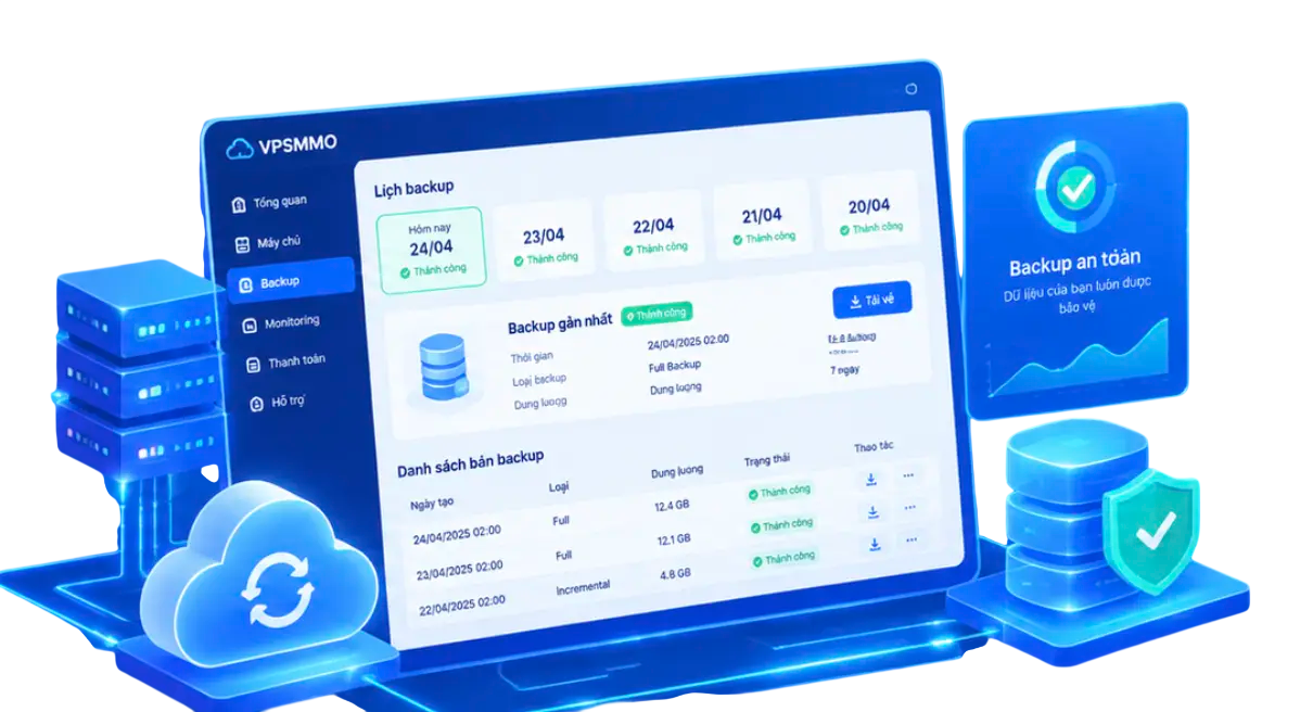 quản trị backup hàng ngày tại vps linux Photoroom