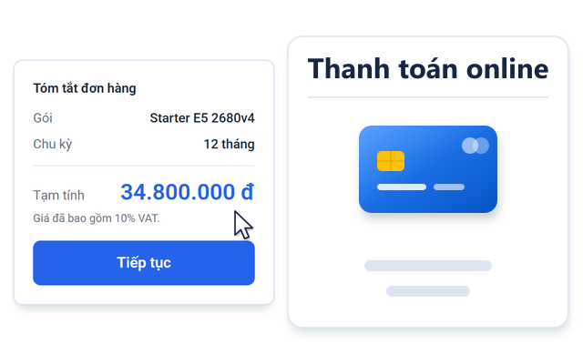 Thanh toán online, xác nhận tự động